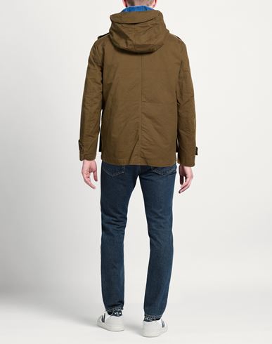 Man Coat Military green Size 46 Cotton