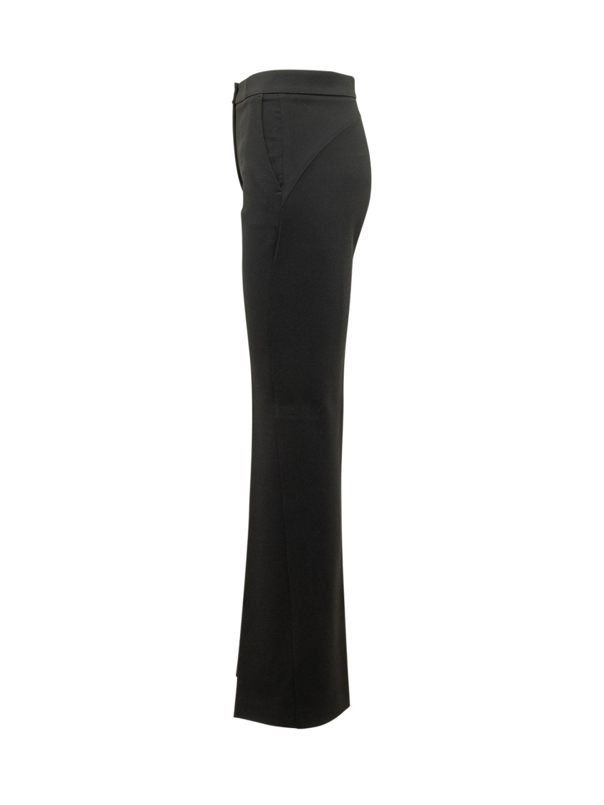 Black Straight Flat Front Pants