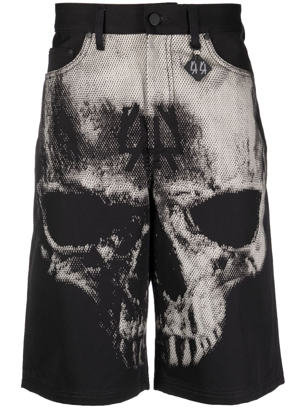 Skull-print bermuda shorts - Black