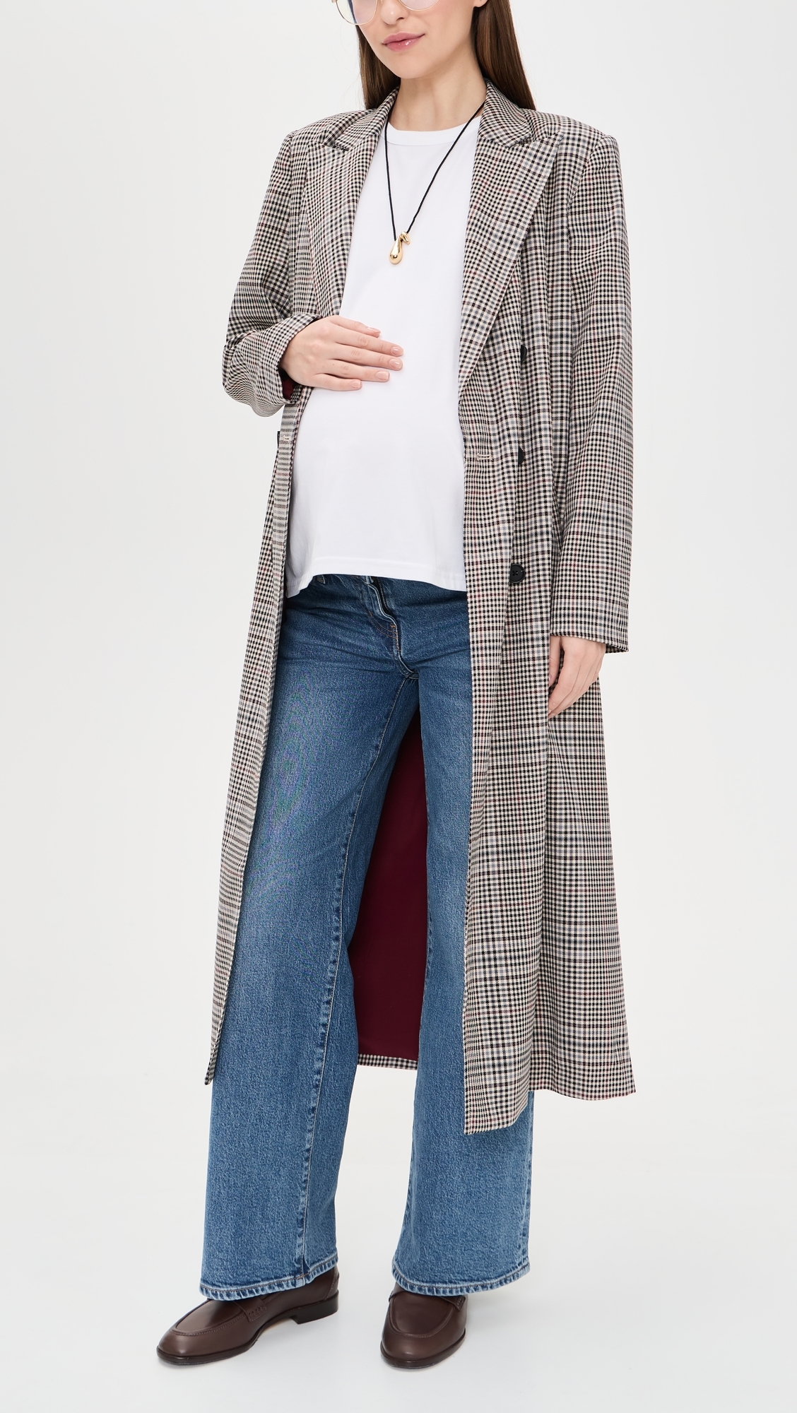The Relaxed Wide Leg Maternity Jeans True Indigo
