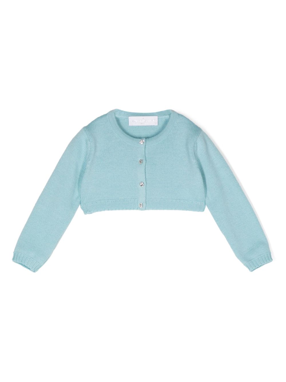 Crystal-buttons cardigan - Blue