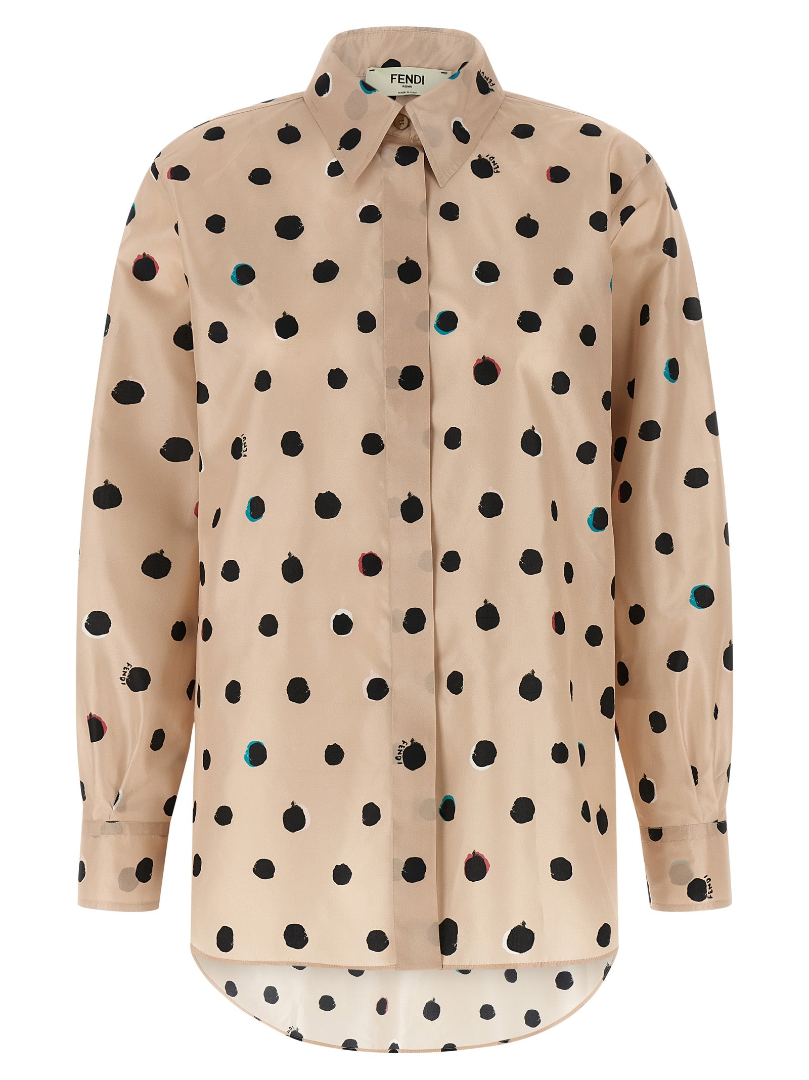Falena Dots Blouse — Beige