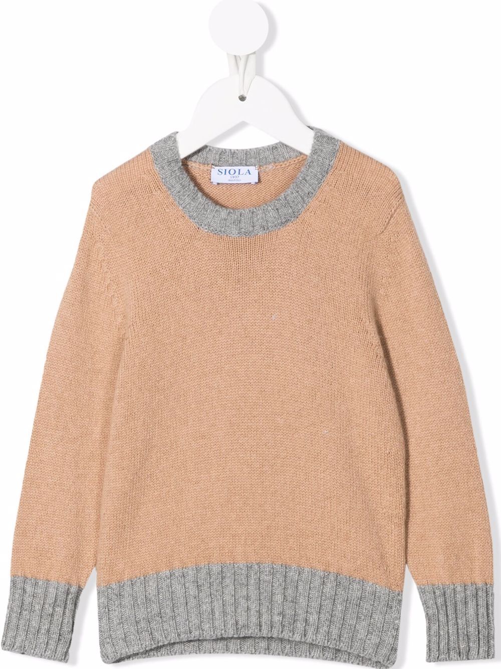 Two-tone crewneck sweater - Neutrals