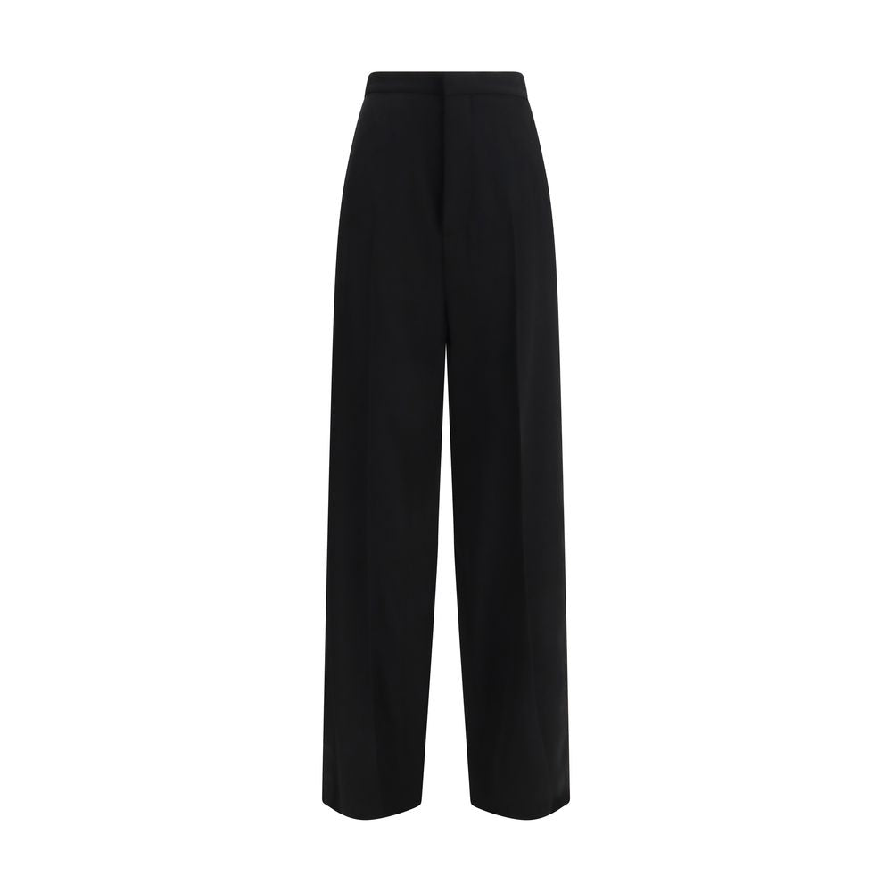 Tailored Cotton Trousers — Black