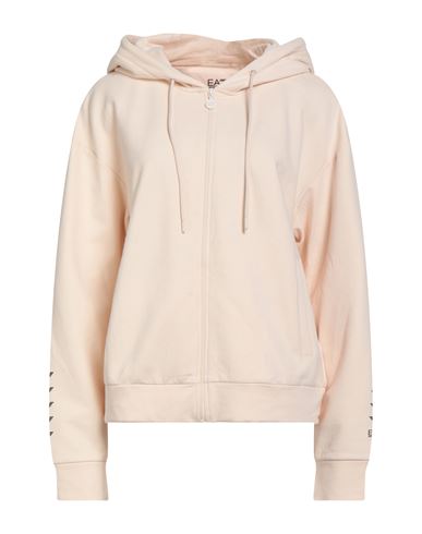 Woman Sweatshirt Cream Size L Cotton, Elastane