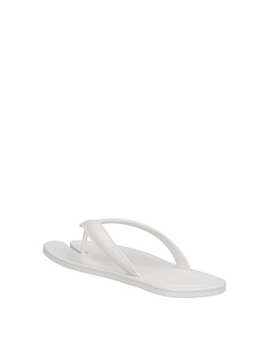 Man Toe strap sandals White
