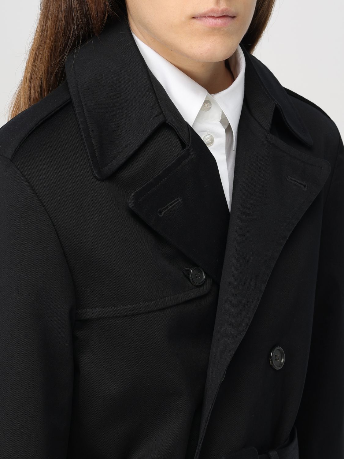 Cotton trench coat - Black
