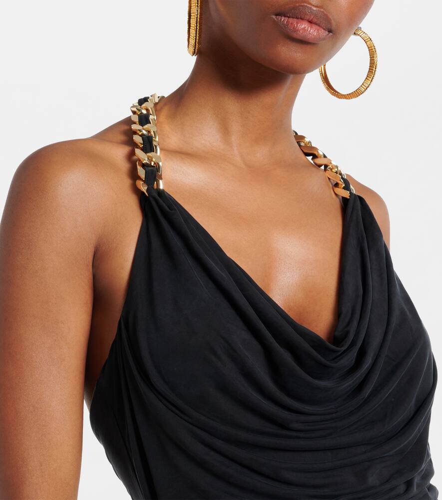 Draped gathered gown