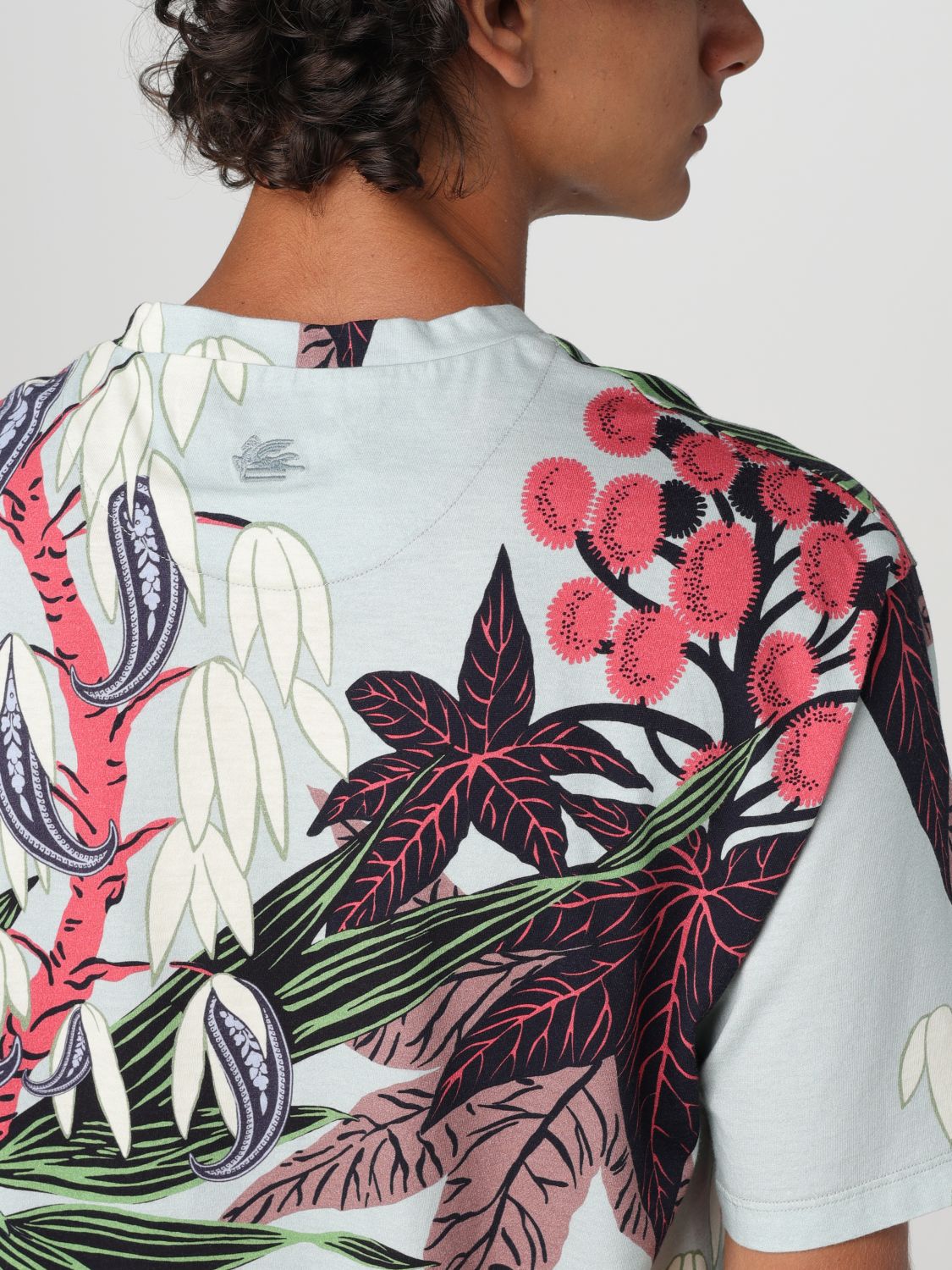 Printed short-sleeve T-shirt - Blue
