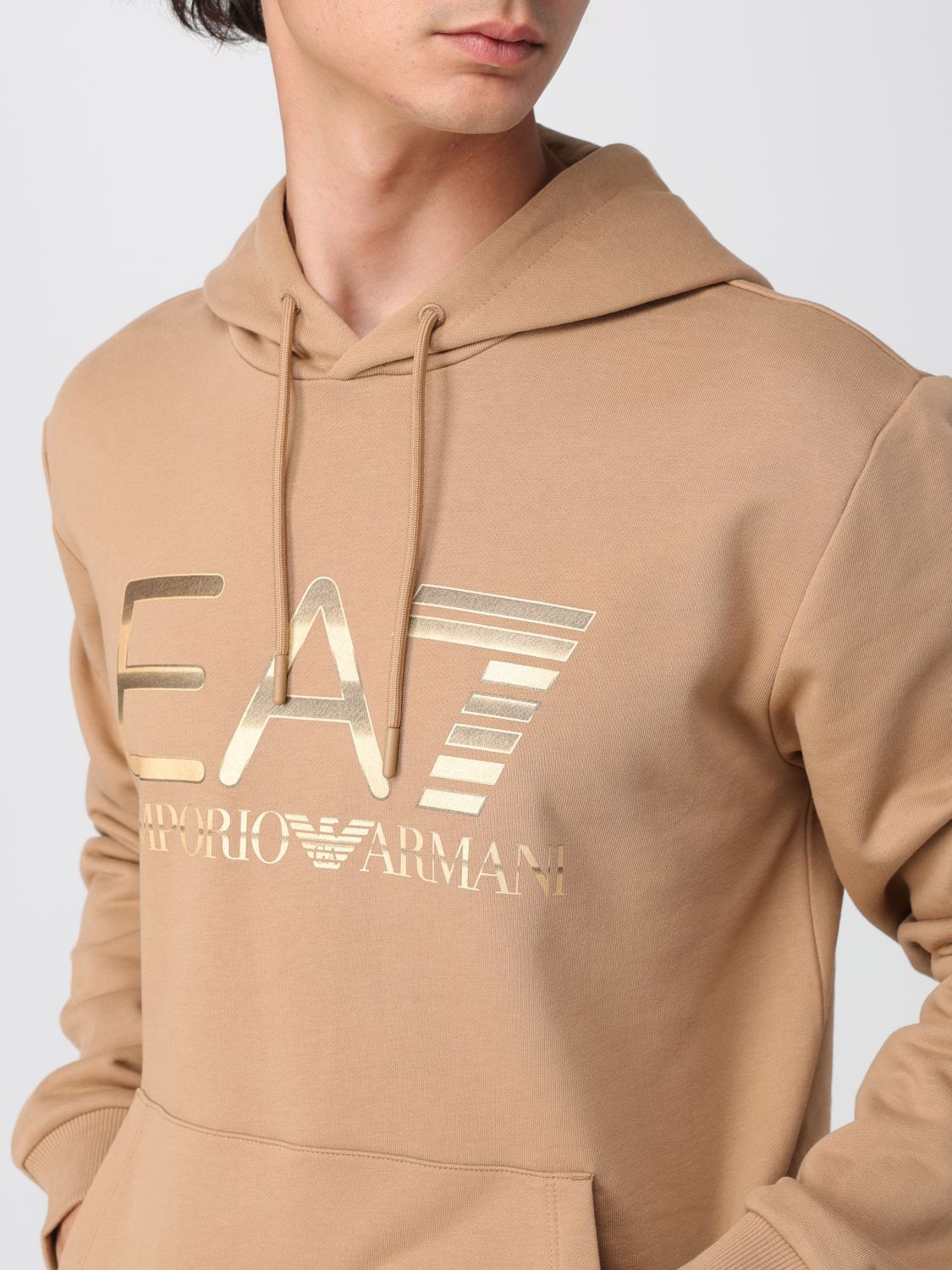 Sweatshirt Men color Beige