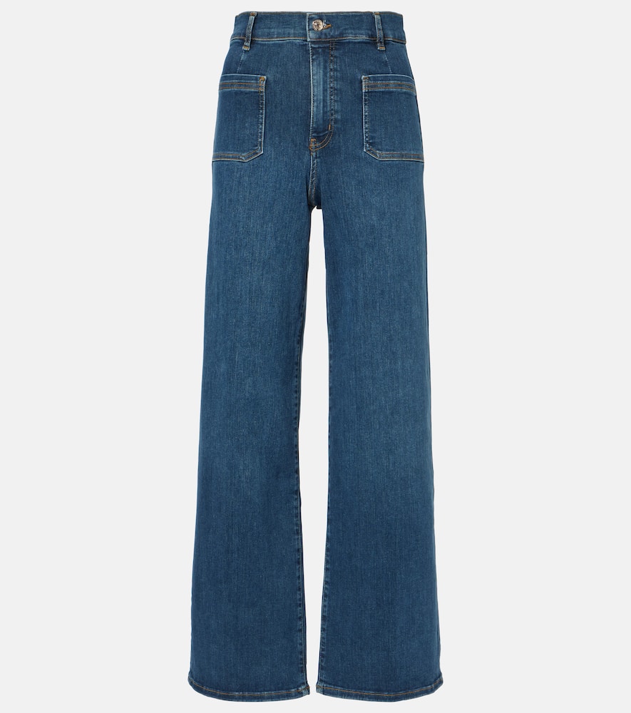 Le Slim Palazzo high-rise wide-leg jeans
