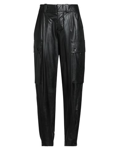 Woman Pants Black Size 4 Polyurethane, Viscose