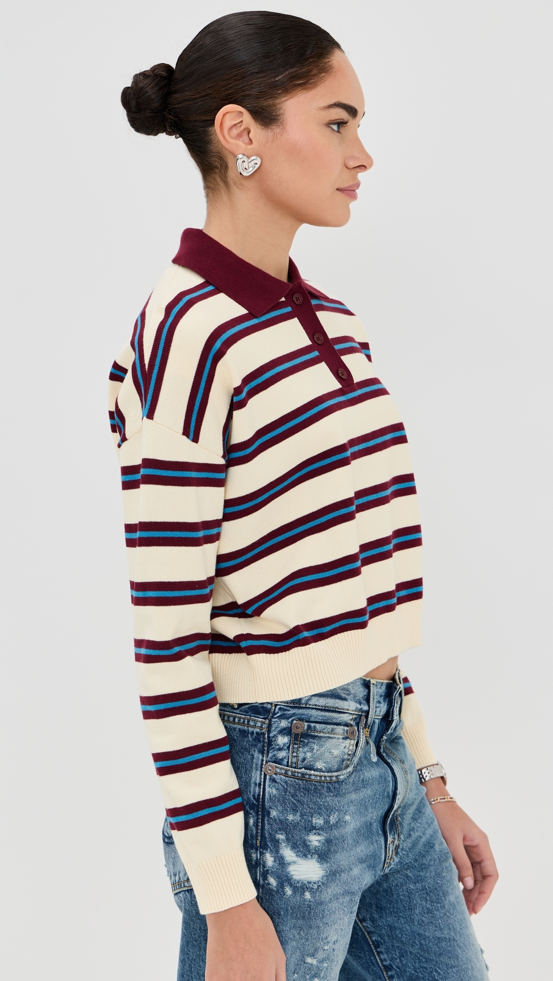 Striped Polo Burgundy Stripe