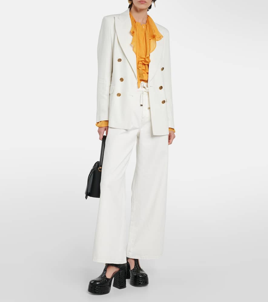 High-rise wide-leg jeans