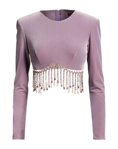 Woman Top Mauve Size 2 Polyester, Elastane, Glass, Brass