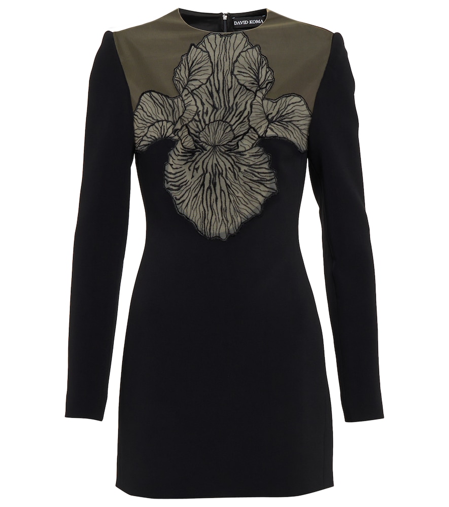 Macramé-detail minidress