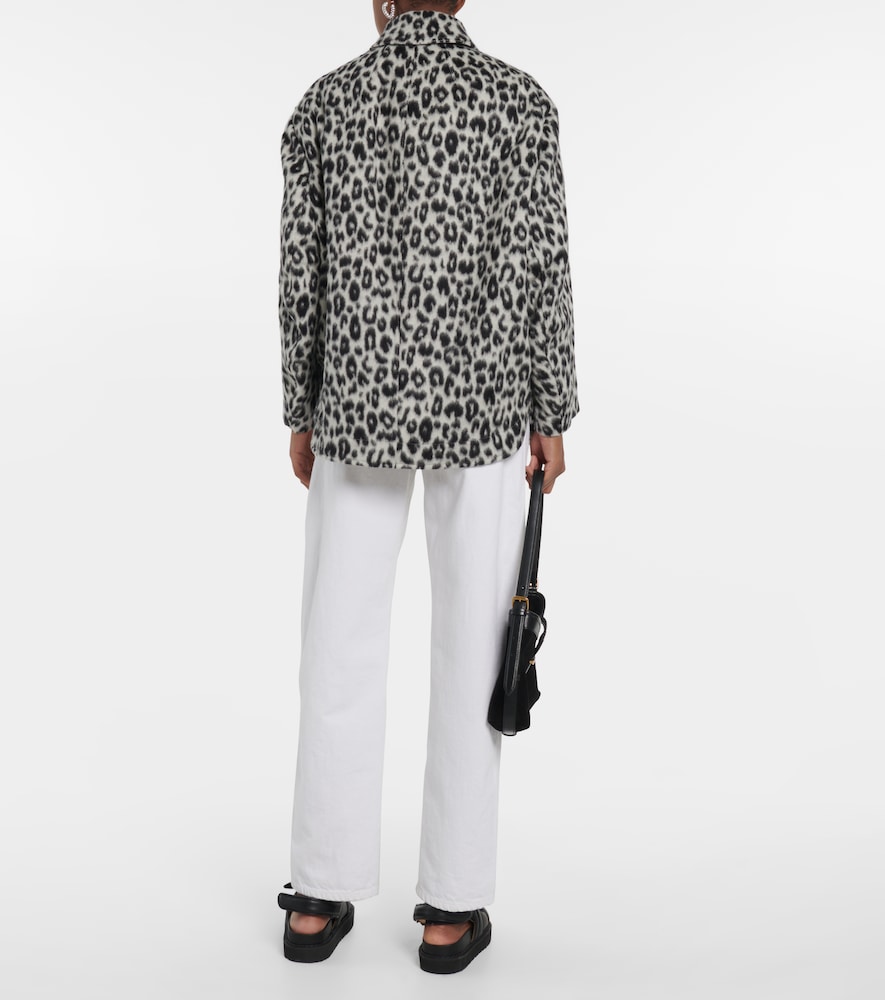Odelino leopard-print virgin wool jacket