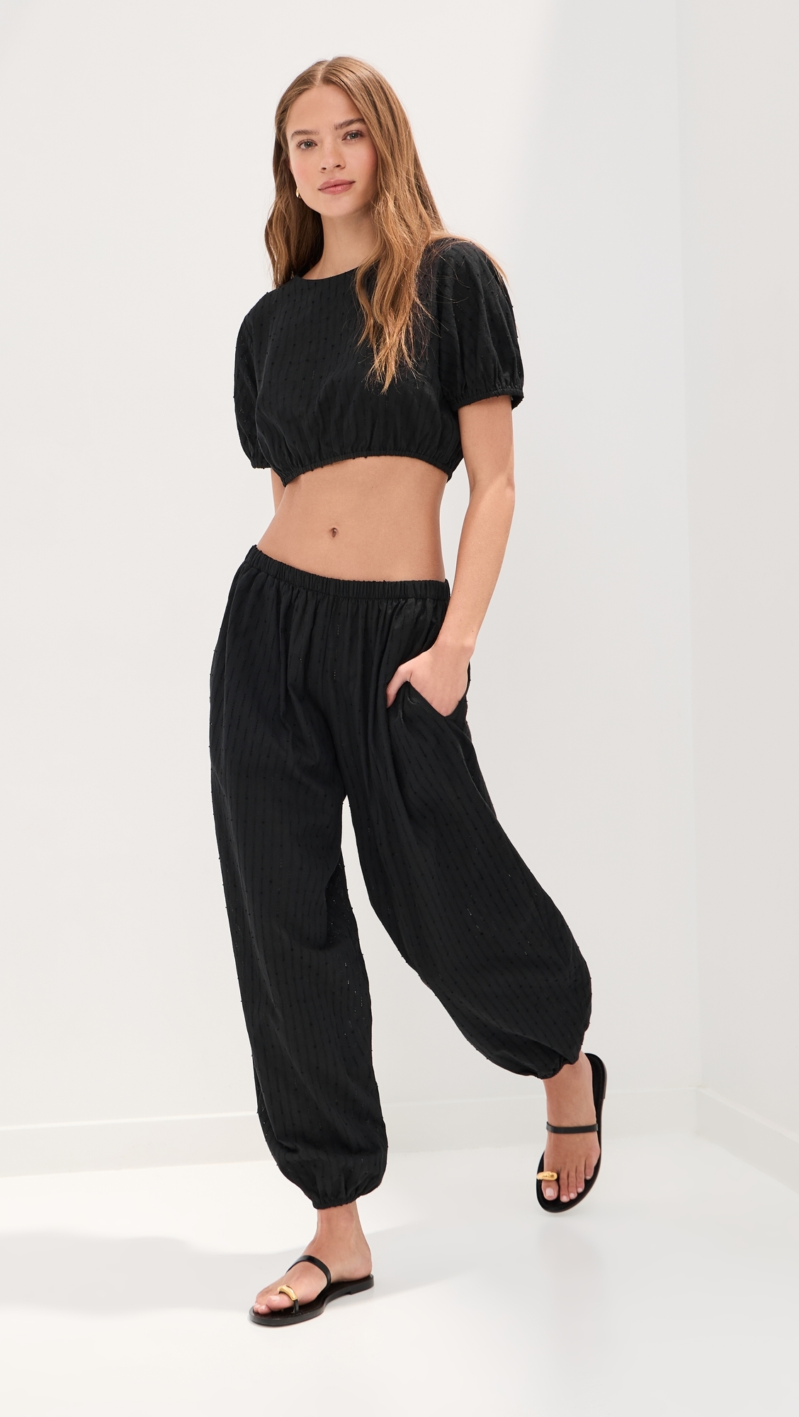 Andi Eyelet Pants Black