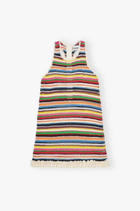 Multicolor Crochet Halterneck Dress