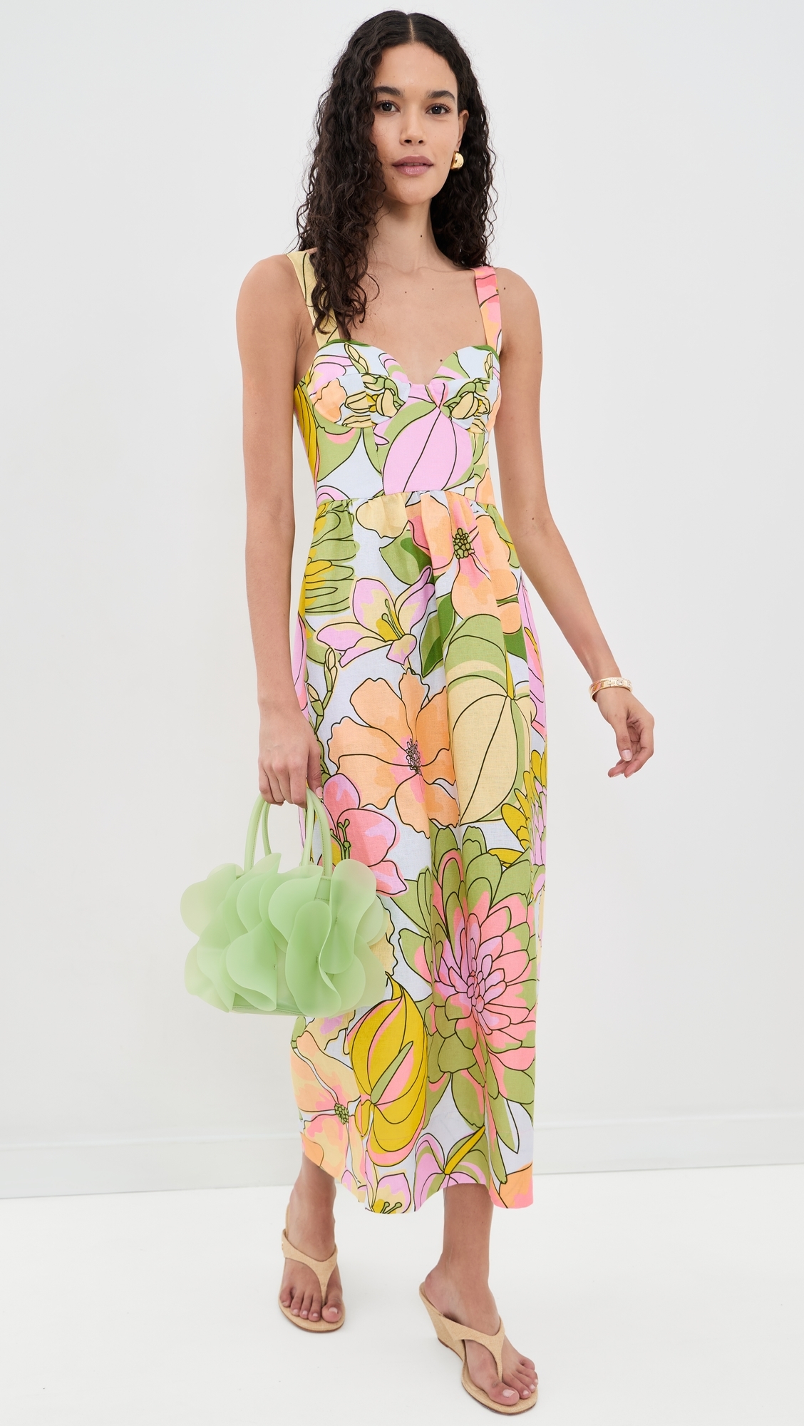 Light Blue Spring Affair Maxi Dress Orange