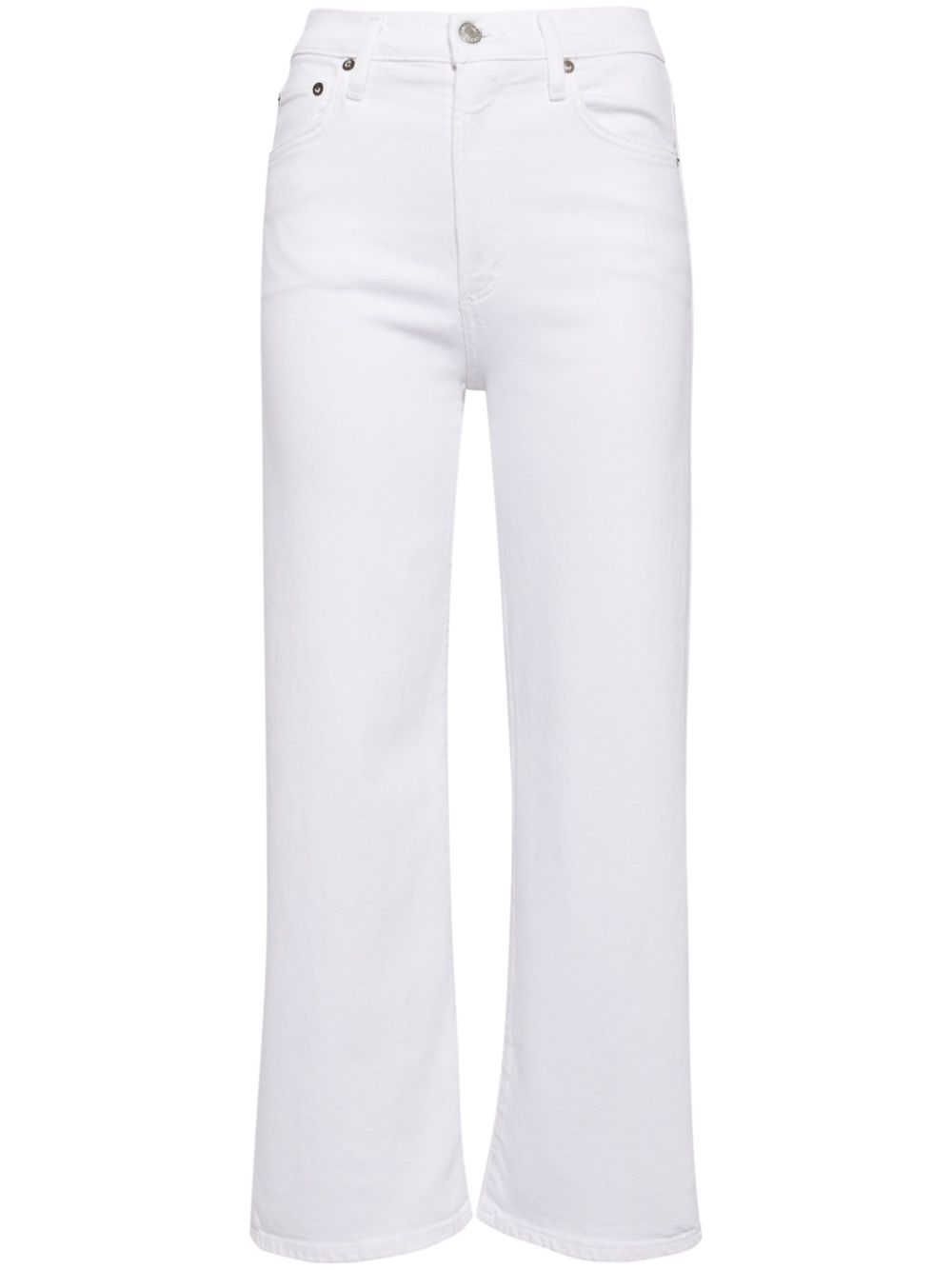 Harped straight-leg jeans - White
