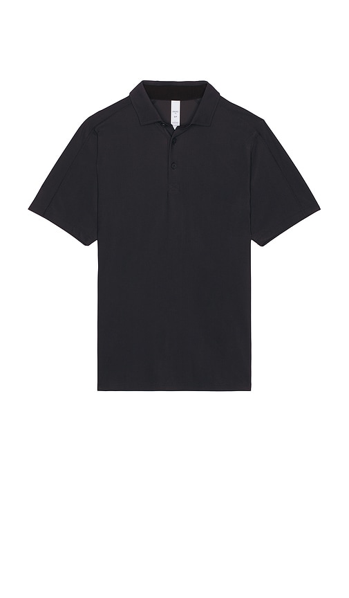 Rhone Regatta Pique Polo in Black. -  L also in M, S, XL/1X