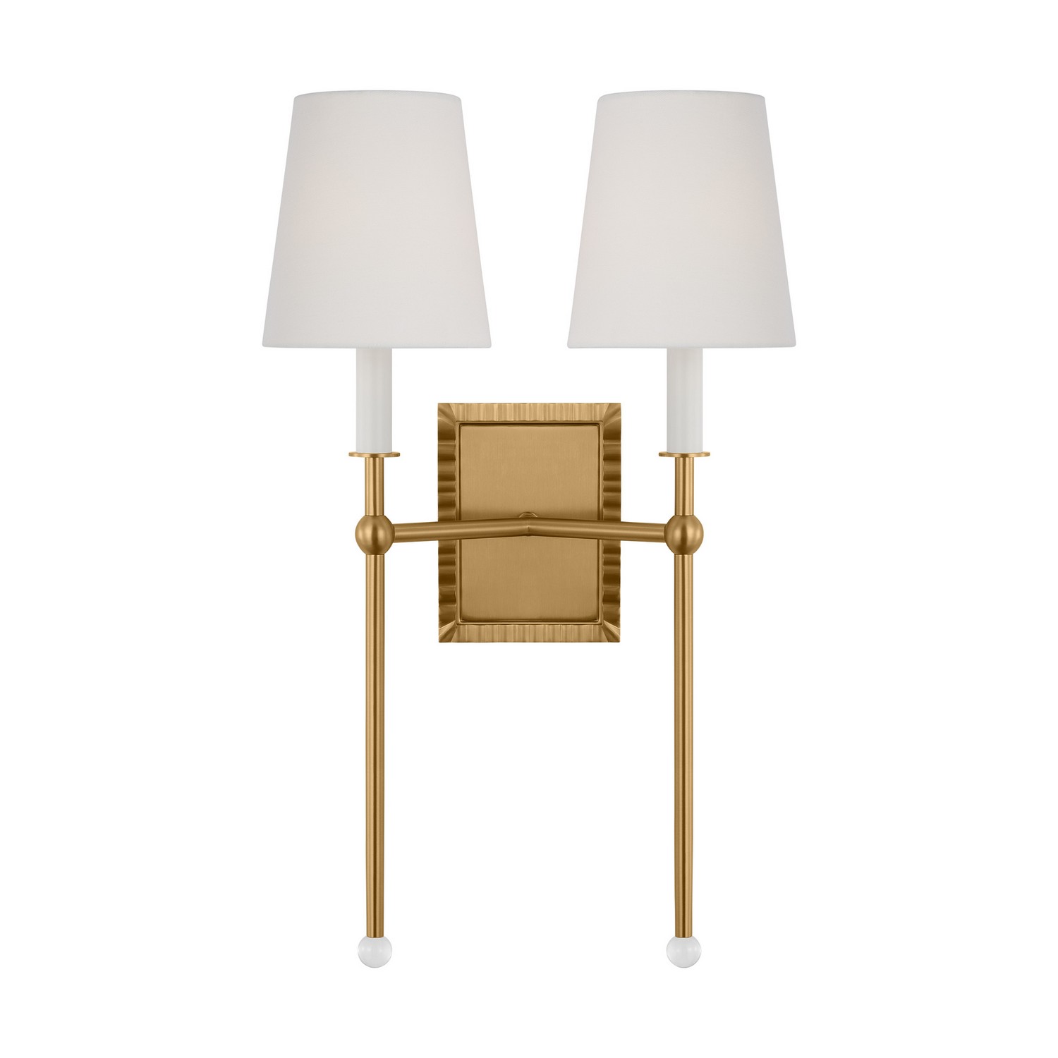 Burnished Brass Two Light Wall Sconce from the Baxley Collection