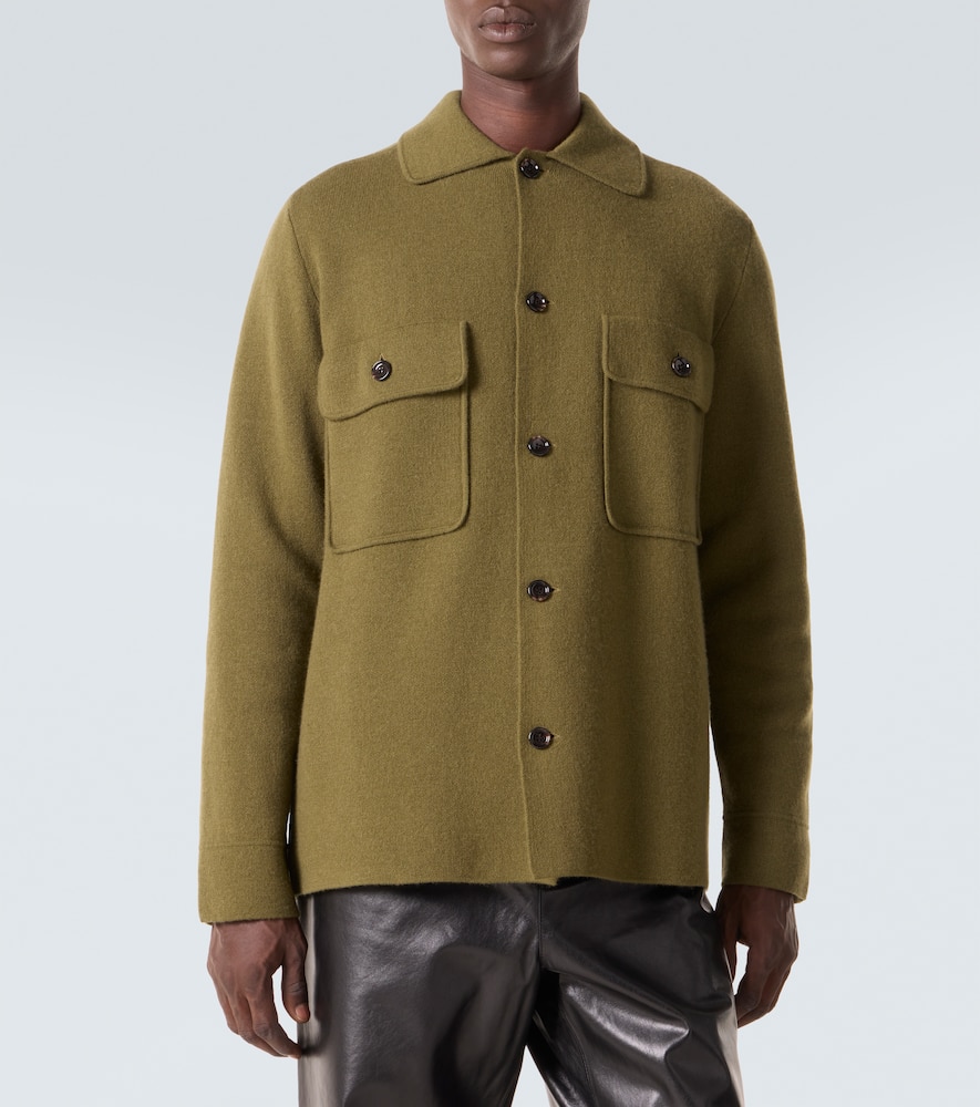Wool and cashmere overshirt