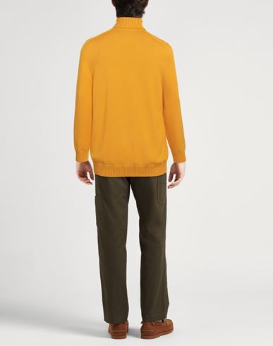 Drumohr Man Turtleneck Marigold Size 44 Merino Wool
