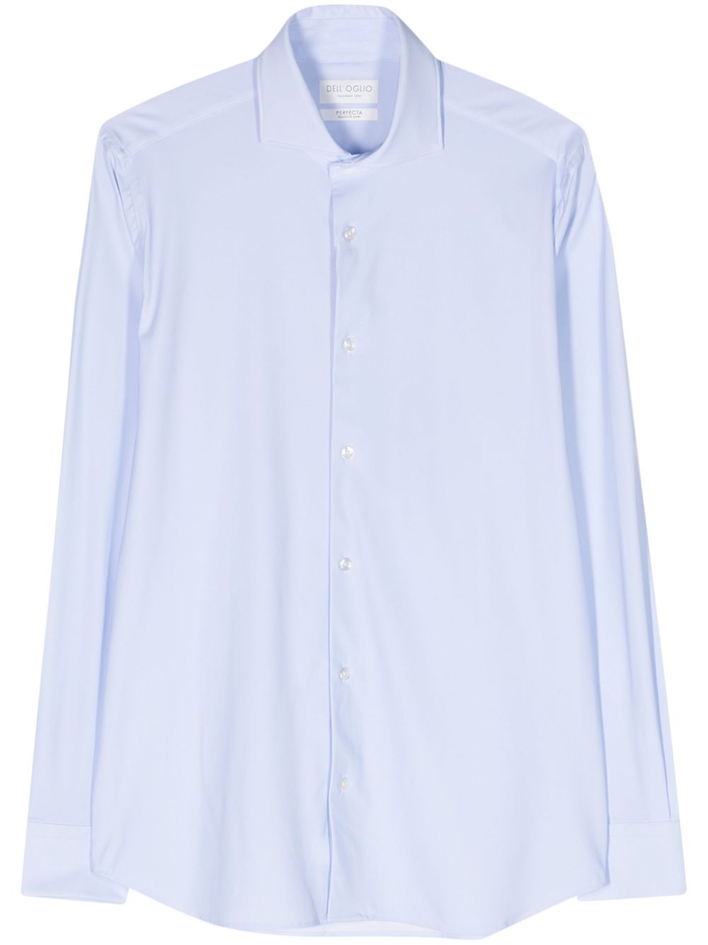 Striped classic-collar shirt - Blue
