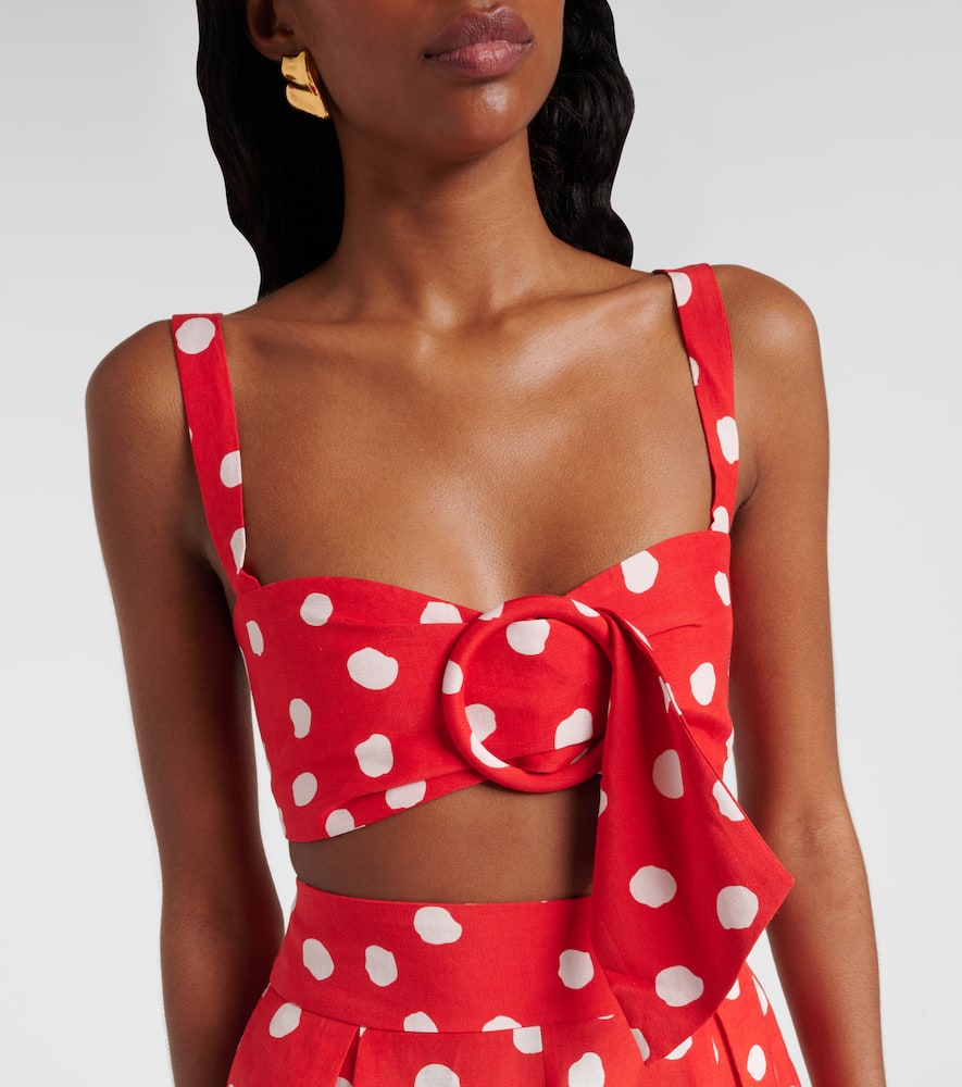 Polka-dot crop top