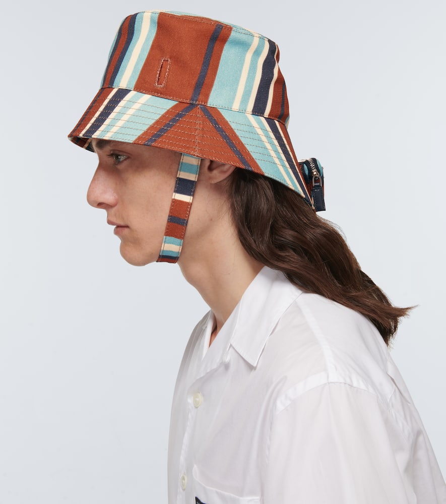 Prada Striped cotton bucket hat