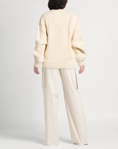 Woman Sweater Cream Size XS Virgin Wool, Cashmere