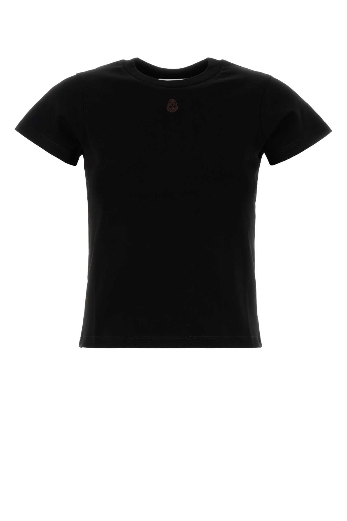 Cotton Crew-Neck T-Shirt — Black