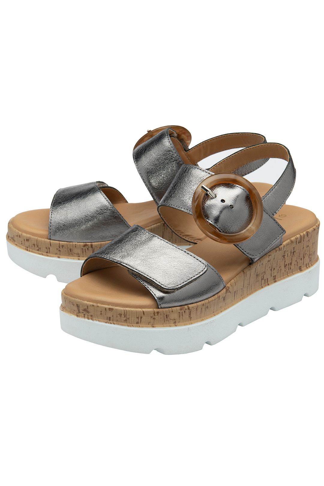 Lotus 'cammie' Wedge Sandals In Silver