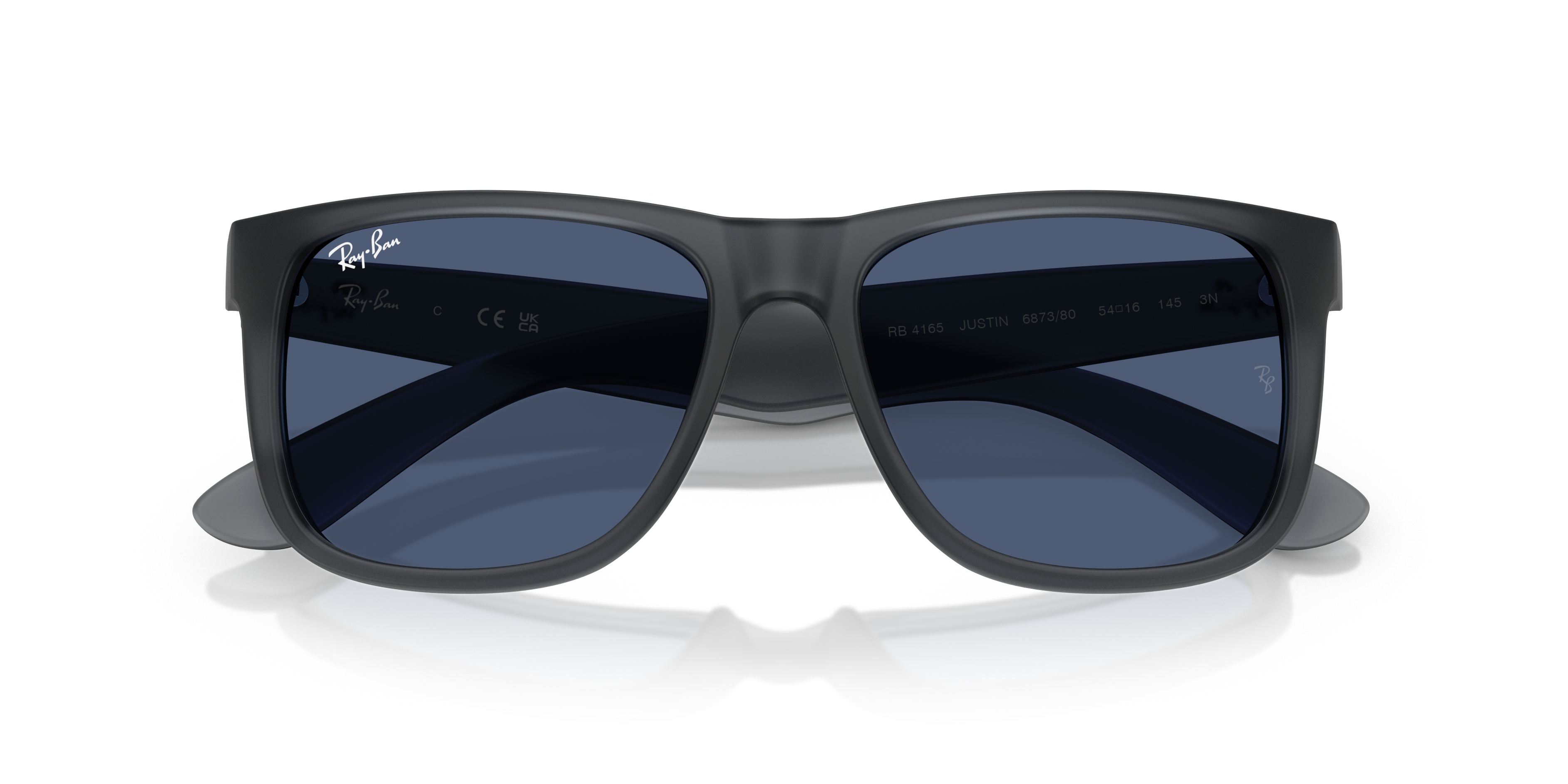 Ray - Ban Man Ray - Ban RB4165 JUSTIN 687380 Sunglasses Nylon Grey Blue Squared Norma