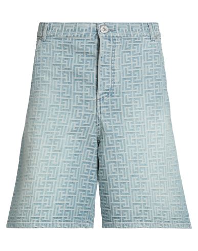 Man Denim shorts Blue