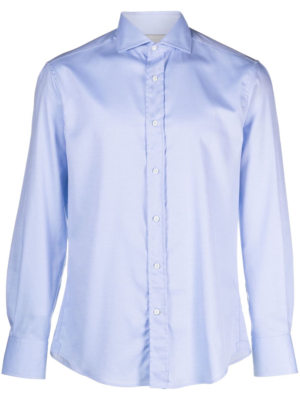 Long-sleeved cotton shirt - Blue