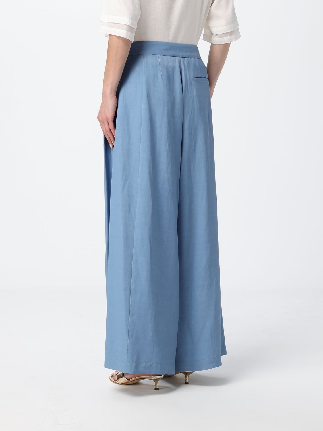 Pants Woman color Gnawed Blue
