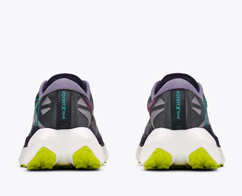 HOKA Women's Rocket X Trail Shoes in Purple Fog/Hoka Citrus