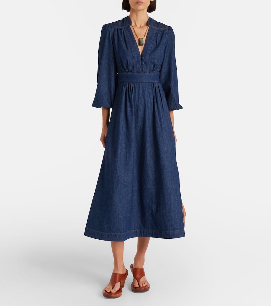 Awaken denim midi dress