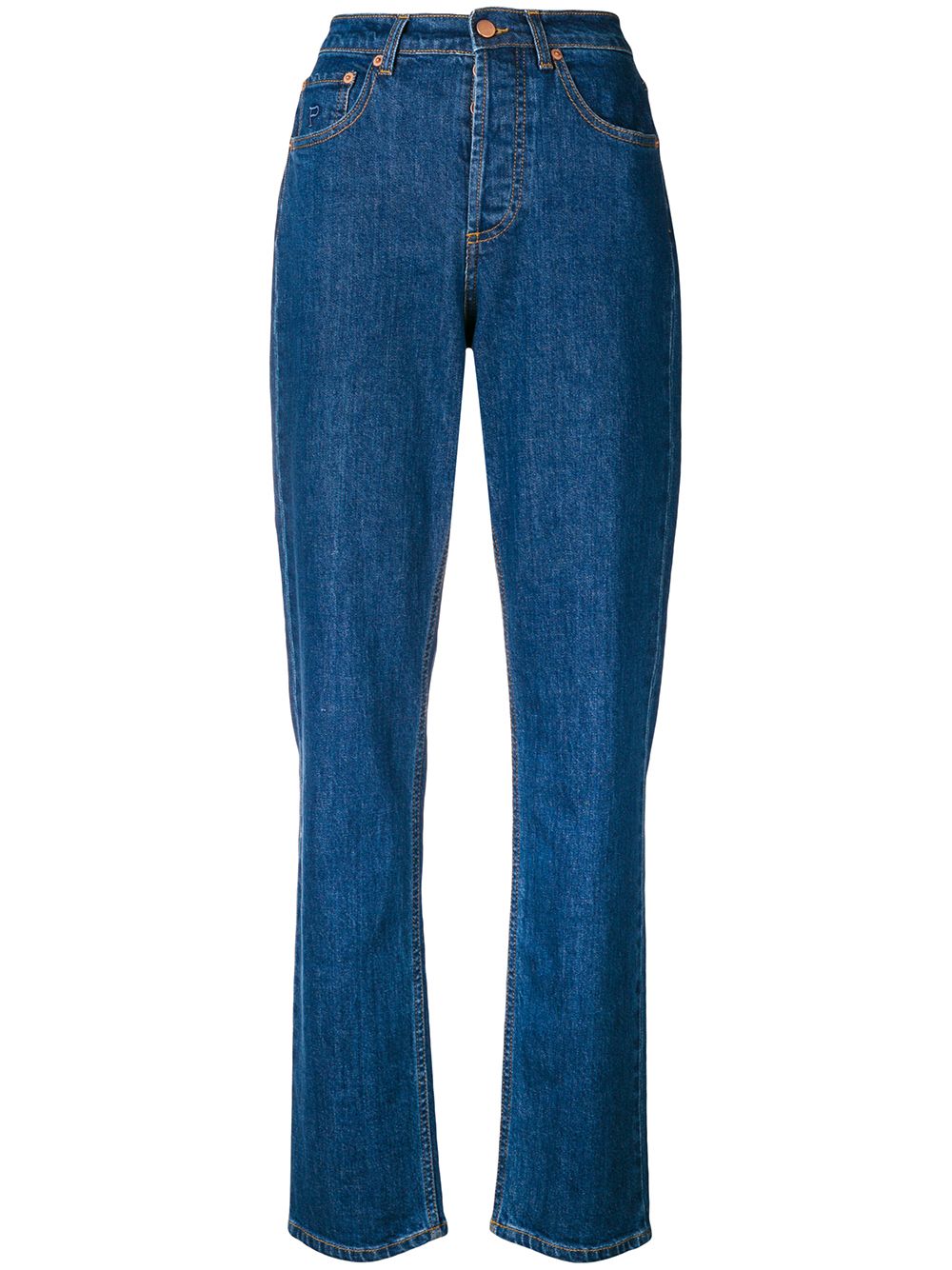 High waist straight jeans - Blue