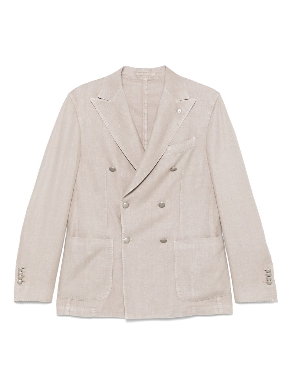 LUIGI BIANCHI MANTOVA herringbone blazer - Brown