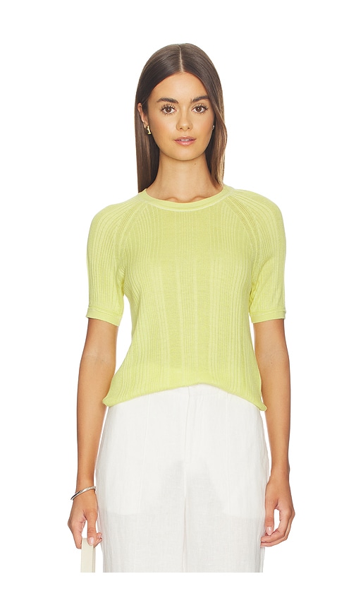 Rag & Bone Teresa Rib Short Sleeve in Green. - M also in L, S