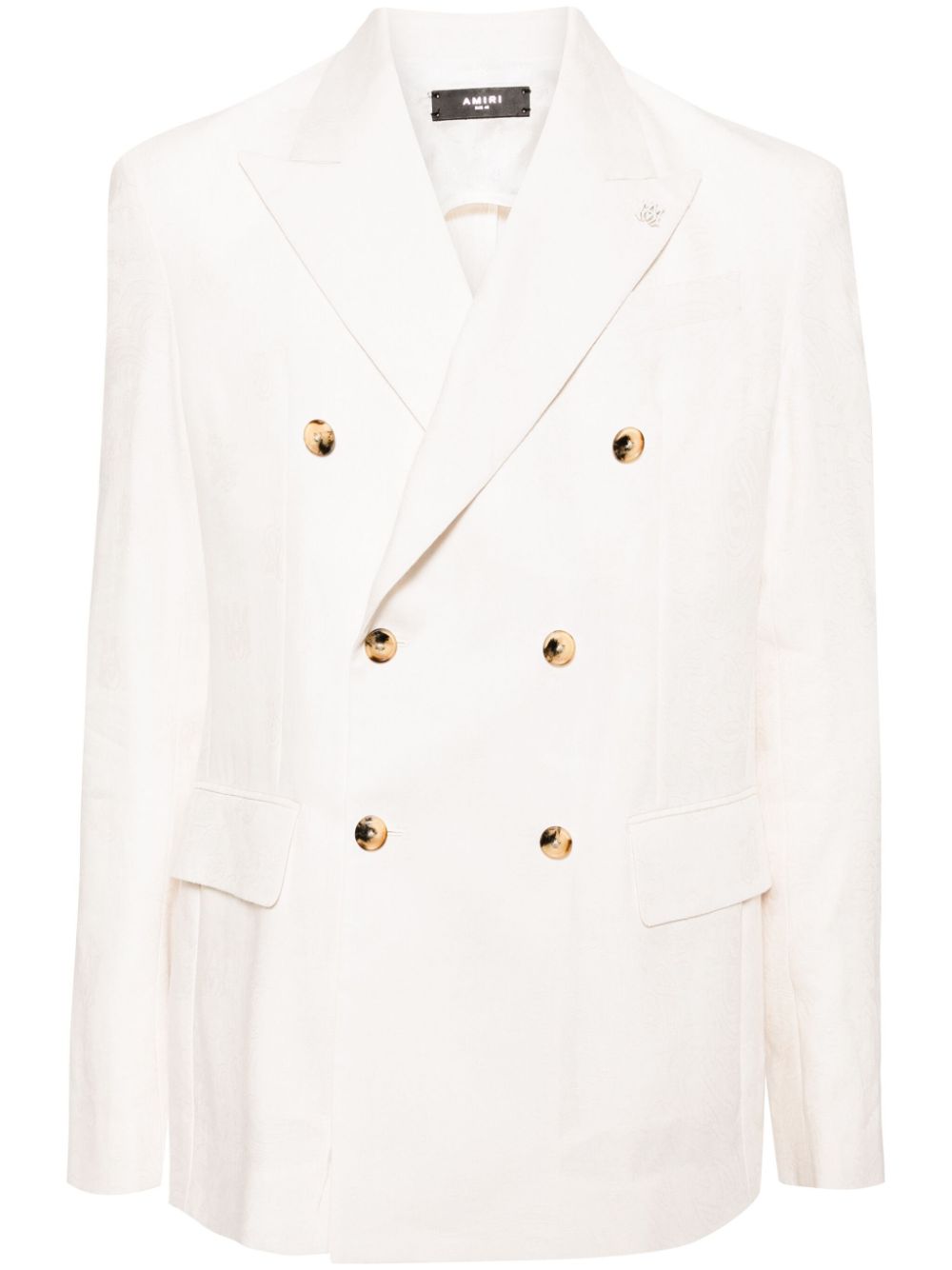 Linen-cotton blend blazer - Neutrals