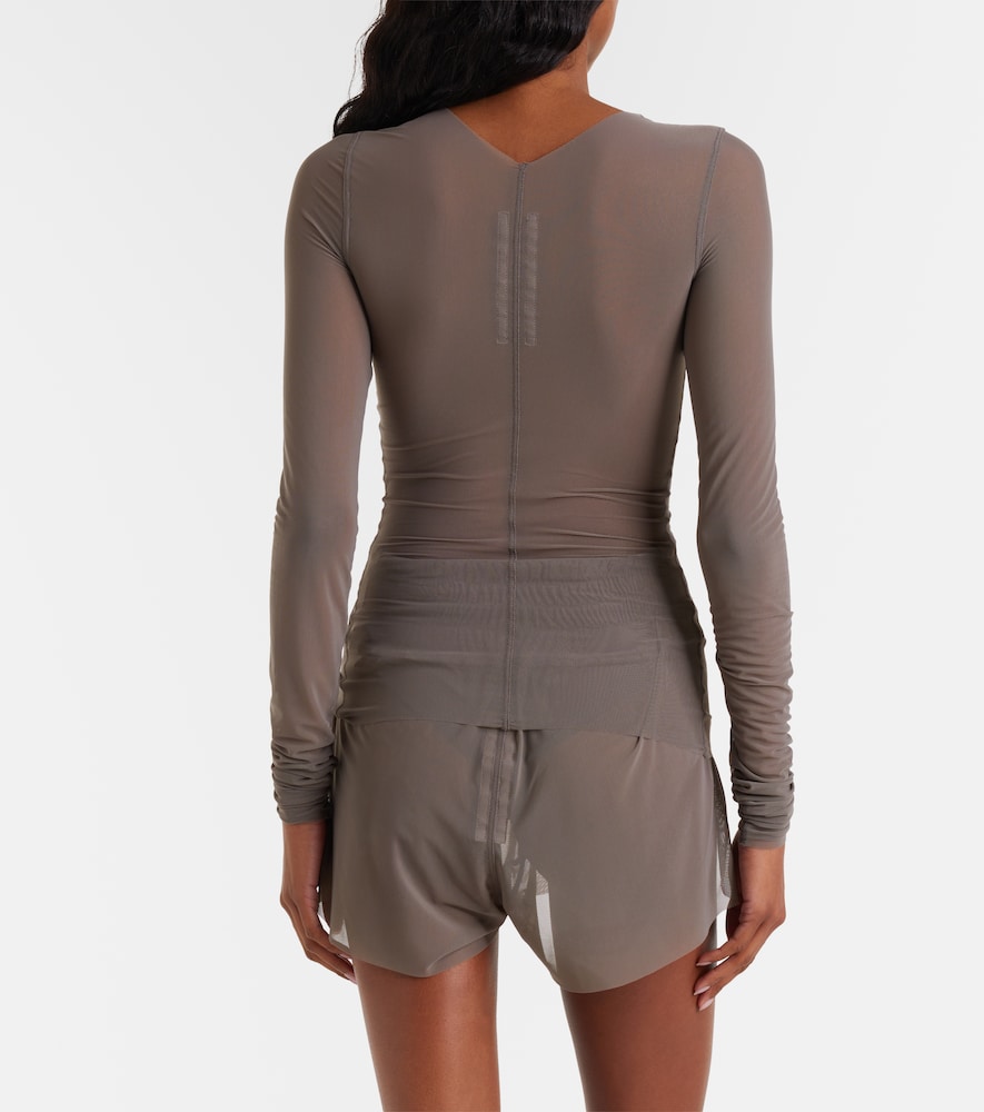 Temple sheer tulle top
