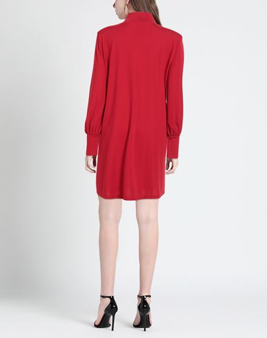 Crochè Woman Mini dress Red Size S Viscose, Polyamide, Elastane