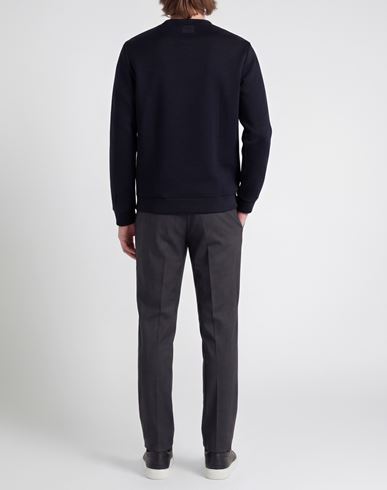 Man Sweatshirt Navy Size L Viscose, Polyester