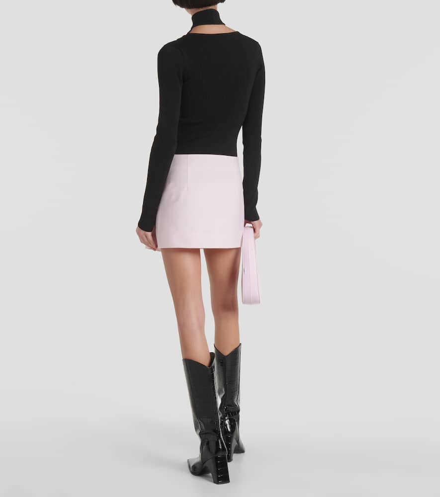 Virgin wool miniskirt