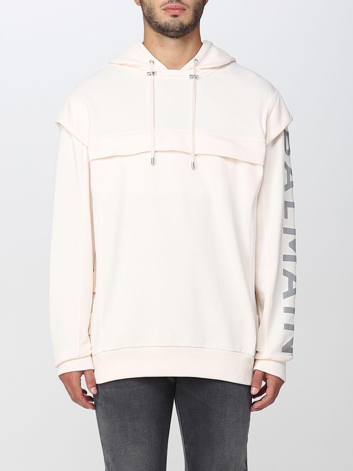 Sweatshirt Men color Beige